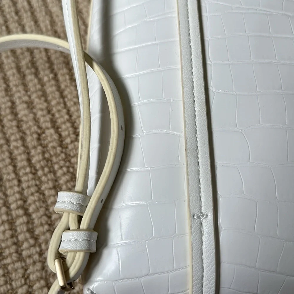 Elizabeth and James White Croc Print Purse - Picture 5 of 5